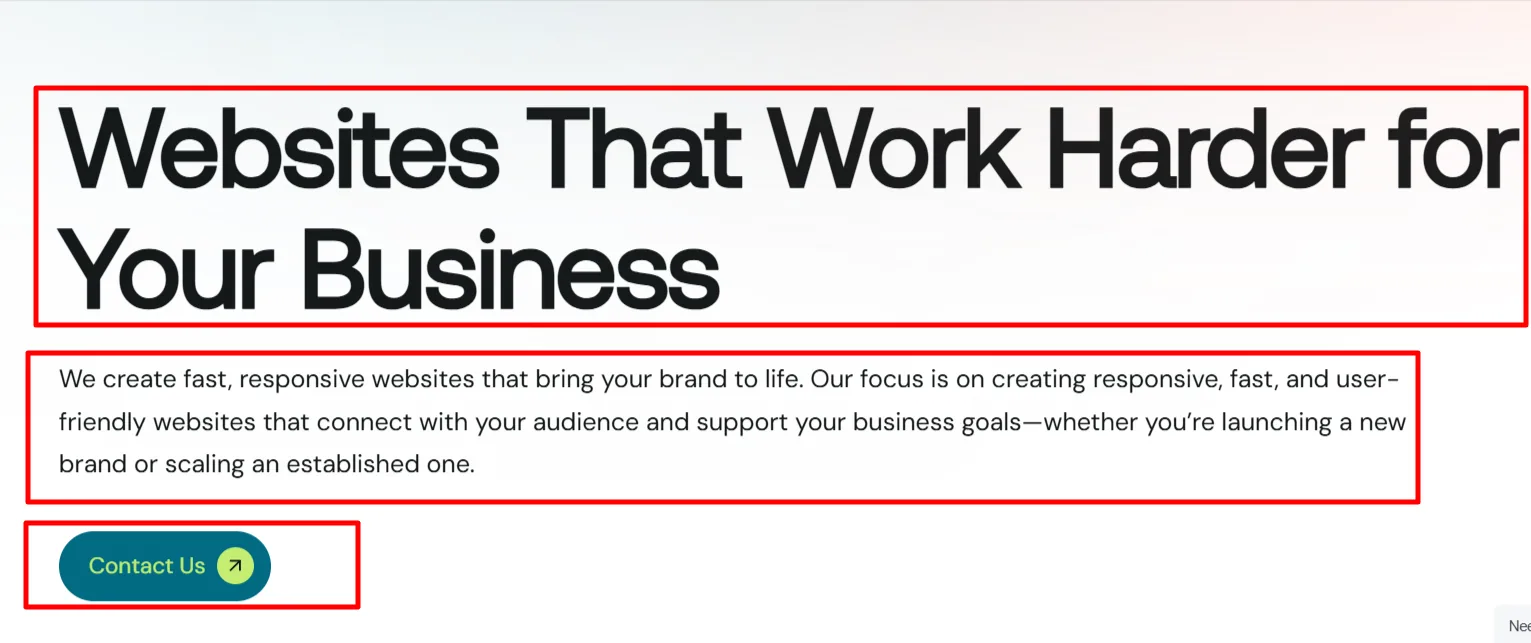 Homepage hero copy — original (before)
